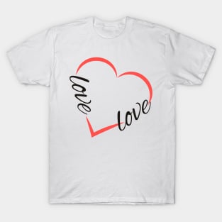 Love Heart Valentine s Day T-Shirt